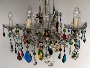 1950s 6 arm Marie Therese vintage chandelier